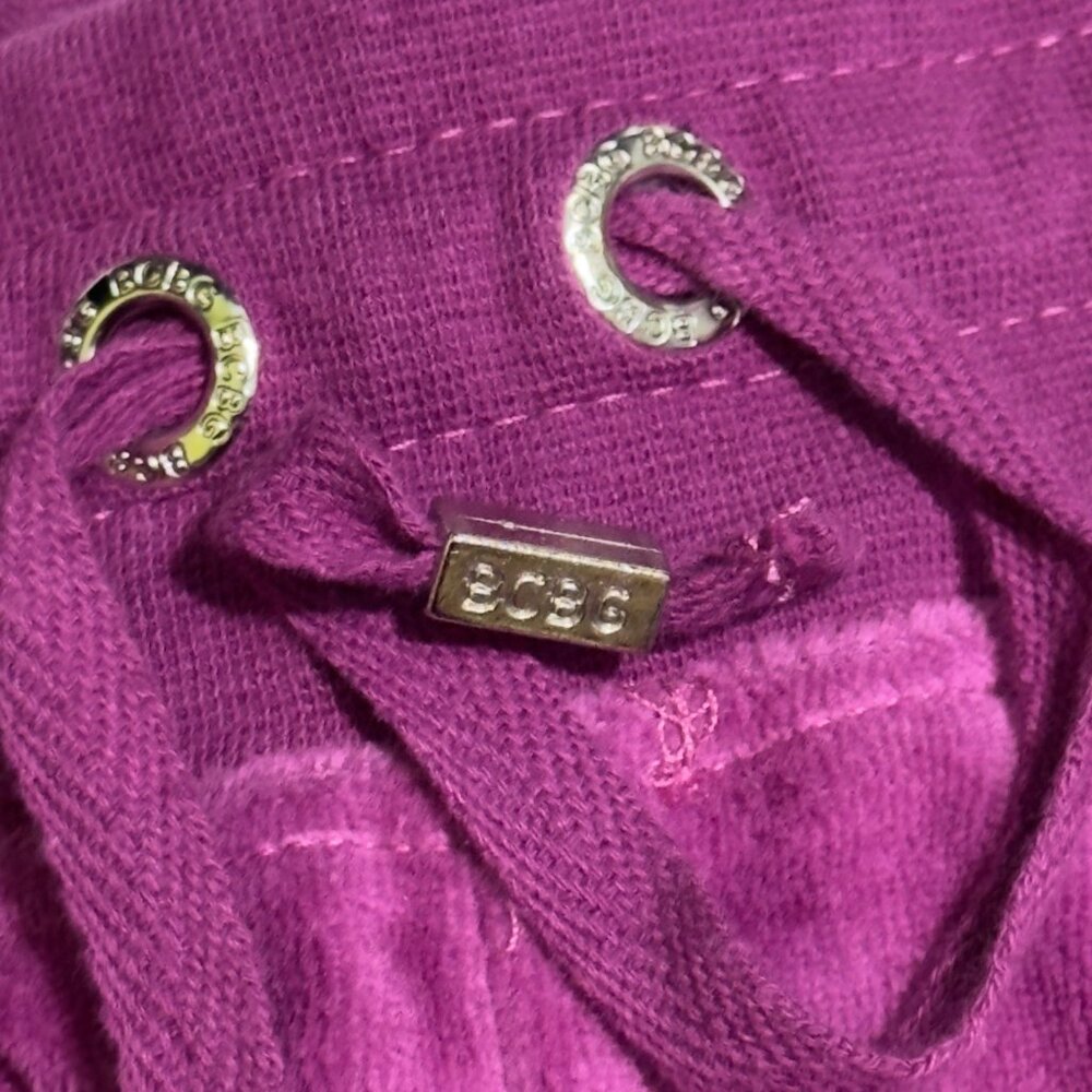 BCBG Max Azria Maternity Velour Tracksuit Set With Hoodie & Pants  Small purple - Picture 4 of 16